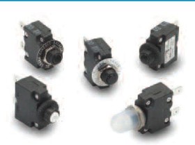 Фото 1/3 CMB-123-11C3N-B-A, Circuit Breakers 1-pole, Miniature Push-To-Reset Button, 125-250 VAC/ 32 VDC 12 amp circuit breaker, interrupting capaci