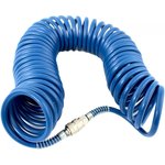 Шланг спиральный синий с быстросъемными соединениями профи 20м 8х12мм 20бар 4916