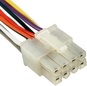 MF-2x4F wire 0,3m AWG20, Межплатный кабель питания (вилка) типа Mini-Fit 2x4, AWG20, 0,3 м