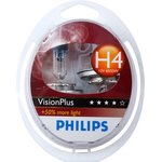 12342VPS2, Лампа 12V H4 60/55W P43t +60% бокс (2шт.) Visionplus PHILIPS