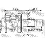 0411-V43LH, Шрус внутренний левый 25x32x25