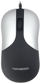 Фото 1/10 Мышь Гарнизон GM-215, USB, чип- Х, черный/серый, soft touch, 1000 DPI, 2кн.+колесо-кнопка, кабель 1,5м (795212)