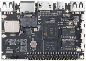 Фото 1/4 Одноплатный компьютер Khadas VIM2 Basic Amlogic S912, 64-bit Octo-Core, 2GB DDR4, 16GB eMMC, AP6356S