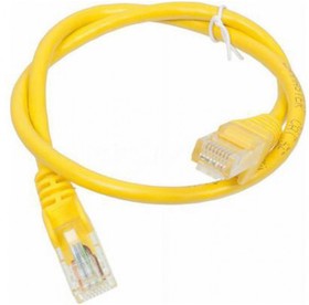 Фото 1/2 Патч-корд LanMaster вилка RJ-45, вилка RJ-45, кат.5E, ПВХ, 0.5м, желтый [twt-45-45-0.5-yl]