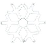 501-325, Фигура Снежинка из гибкого неона, 60х60 см, цвет свечения белый