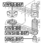 Опора амортизатора AUDI A3/S3/SPORTB./LIM./QU. 2005-2013 [USA] переднего \ ...