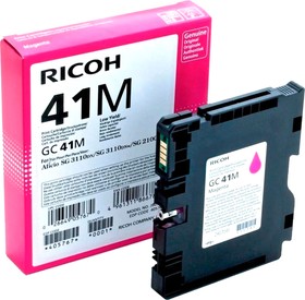 Фото 1/10 Ricoh GC 41ML (405763), Картридж для гелевого принтера повышенной емкости GC 41M пурпурный