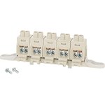 DKKS10, DK Series Non-Fused Terminal Block, 5-Way, 63A, 2.5 16 mm² Wire, Screw Down Termination