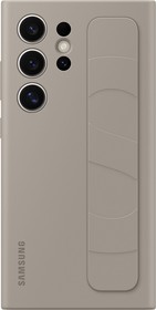 Фото 1/5 Чехол (клип-кейс) Samsung для Samsung Galaxy S24 Ultra Standing Grip Case S24 Ultra серо-коричневый (EF-GS928CUEGRU)