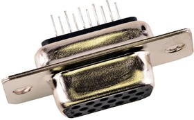 173113-0083, Socket D-Sub Connector, DE-15, Radial Leads
