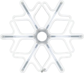 Фото 1/7 501-225, Фигура Снежинка из гибкого неона с эффектом тающих сосулек, 60х60 см, цвет свечения белый