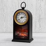 511-020, Светодиодный камин Старинные часы с эффектом живого огня 14,7x11,7x25 ...