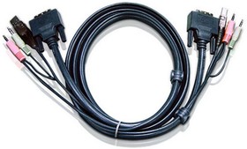 Фото 1/3 Кабель ATEN CABLE DVI-D/USBA/SP. MC-DVI-D/USB B, 1.8m