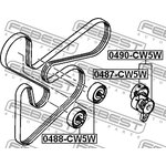 Ролик натяжной MITSUBISHI LANCER CY,CZ# 2007.03-2013.02 [EUR] FEBEST 0487-CW5W