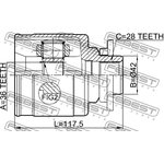 0511-BT50LH, Шрус внутренний левый 36x42x28