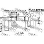 0511-mz5atrh, ШРУС ВНУТРЕННИЙ ПРАВЫЙ 24x43x28 (MAZDA 3 BK 2003-2008) FEBEST