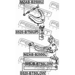 0520-BT50LOW, 0520BT50LOW_опора шаровая! 4x4\ Mazda BT-50 UR56 06