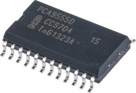Фото 1/3 PCA9555D,118, IC: interface; I/O expander; 2.3?5.5VDC; I2C,SMBus; SMD; SO24