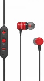 Фото 1/2 Наушники Bluetooth вакуумные с шейным шнурком More choice BG20 (Red)