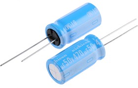 UBT1H471MHD8, Aluminum Electrolytic Capacitors - Radial Leaded 470uF 50 Volts 20% AEC-Q200