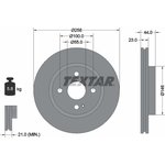 92166803, 92166803_диск тормозной передний!\ Mazda 2 1.3-1.5i/1.4D 07