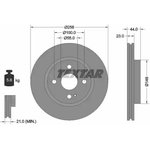 92166803, 92166803_диск тормозной передний!\ Mazda 2 1.3-1.5i/1.4D 07