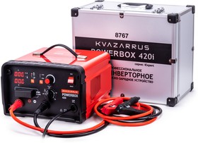 Фото 1/8 Инверторное пуско-зарядное устройство KVAZARRUS PowerBox 420i, таймер, алюминиевый кейс