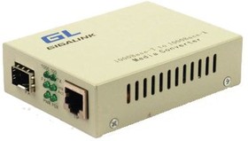 Фото 1/2 Конвертер UTP-SFP 10/100/1000Мбит/с в 1000Мбит/с GL-MC-UTPG-SFPG-F