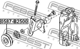 Фото 1/6 Ролик натяжителя MAZDA BT-50 UN 2006-2012 [EU] \ 0587-B2500 FEBEST