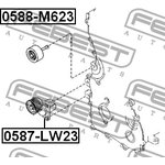 Ролик MAZDA 3 BK 2003-2011 [GEN] обводной комплект \ 0588-M623 FEBEST