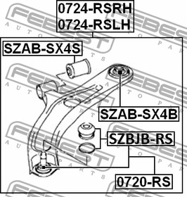 Фото 1/7 0720-RS, 0720-RS_опора шаровая переднего нижнего рычага!\ Suzuki Swift Rs413/Rs415/Rs416 03-10