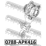 Ролик обводной SUZUKI VITARA 2014- 0788-APK416