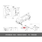 18652-12003, Лампа 24V 12W BA15s HYUNDAI HD65,72,78 освещения знака номерного OE