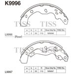 k9996, Колодки тормозные барабанные SUZUKI