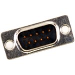 F09P0G1 / 1727040075, 172704 9 Way Panel Mount D-sub Connector Plug, 2.84mm Pitch