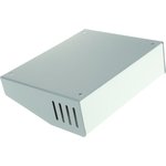 515-0930, 515 Series Grey Aluminium, Steel Desktop Enclosure, Sloped Front ...