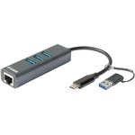 DUB-2332, USB Hub, USB-A Plug / USB-C Plug, 3.0, USB Ports 3, USB-A Socket
