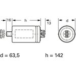 MKP film capacitor, 99 µF, -5/+10 %, 400 V (AC), PP, B32340C4052A000