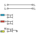 4-wire initiator terminal, push-in connection, 0.14-1.5 mm², 13.5 A, 4 kV, gray ...