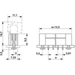 1844948, Pluggable Terminal Blocks 18 Pos 3.81mm pitch Through Hole Header