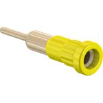 4 mm socket, round plug connection, mounting Ø 6.8 mm, yellow, 23.1014-24