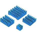 Aluminum Heat Sink Kit for Raspberry Pi 5 blue, A set of aluminum radiators for ...
