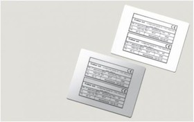 Фото 1/2 Табличка полужесткая для маркировки оболочек клейкое основание ПВХ черн. (уп.10шт) DKC TASE60100AB