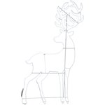 501-315, Фигура световая Сказочный олень из гибкого неона, 180х110 см, 2400 LED ...
