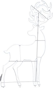 Фото 1/6 501-315, Фигура световая Сказочный олень из гибкого неона, 180х110 см, 2400 LED, цвет свечения белый NEON-NIG