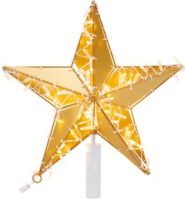 Фото 1/8 514-271, Светодиодная фигура Звезда 50 см, 80 светодиодов, с трубой и подвесом, цвет свечения теплый белый NE