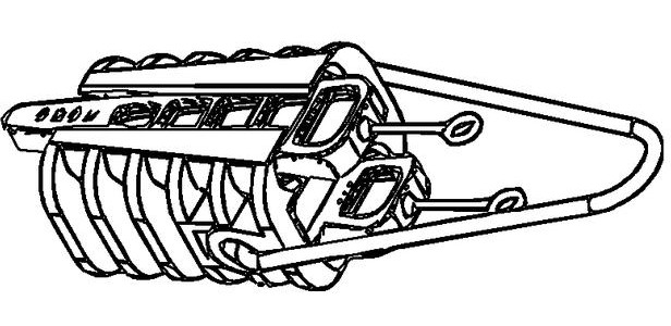Зажим анкерный для проводов ввода dn 123