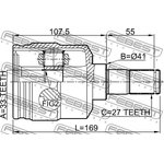 1211-TUC27LH, Шрус внутренний левый 33x41x27