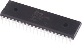 Фото 1/2 Z84C0010PEG, Z84C0010PEG, 8bit Z80 Microcontroller, Z80, 10MHz ROMLess, 40-Pin PDIP