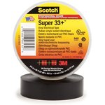 SUPER 33+ 20 X 19, Scotch Super 33+ Black PVC Electrical Tape, 19mm x 20m